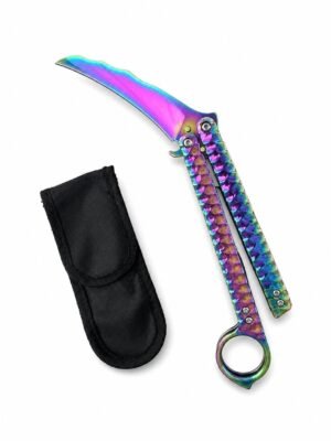 Balisong Karambit Eagle Claw Variation Fling Knife Color Titanium Edition
