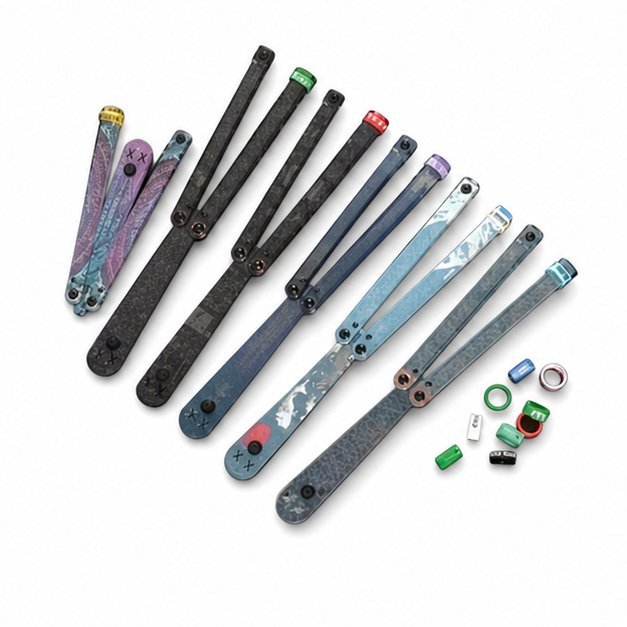 17652-main-white-clean.jpg Butterfly Knife Flip Hand Knife Fancy Plastic Knife Training Folding Knife Safe No Open Edge