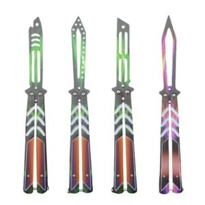 Folding unsharpened butterfly practice knife outdoor butterfly knife