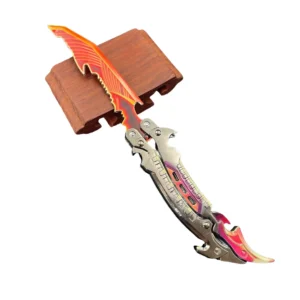 game peripheral flame shadow metal butterfly knife unsharpened