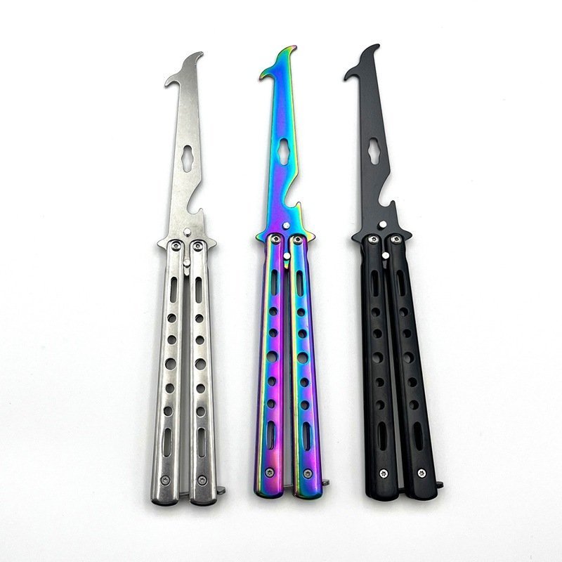 O1CN01XOZ2VL1rIWBUXPc3j_2214335175608-0-cib.jpg All-steel multifunctional butterfly swing knife unsharpened folding practice knife