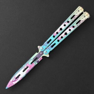 Butterfly knife butterfly knife unsharpened all-steel butterfly knife sling knife folding knife butterfly knife trainer practice knife