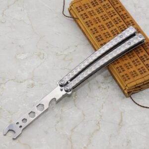 Wrench butterfly practice folding knife butterfly tool training unbladed butterfly knife tool